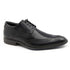 Men`s Oxford Brogue Full Grain Leather Shoes - Black