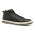High Top Sneakers Full Grain Leather with Zip - Black