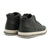High Top Sneakers Full Grain Leather with Zip - Black